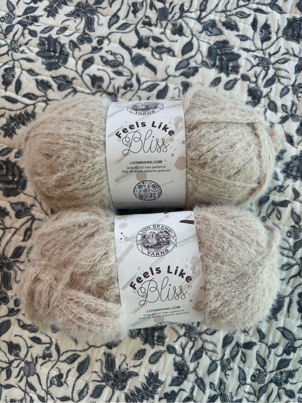 Lion Brand Feels Like Bliss Soft Cream Yarn - 2-Pack